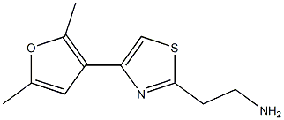 2-[4-(2,5-dimethylfuran-3-yl)-1,3-thiazol-2-yl]ethan-1-amine 구조식 이미지