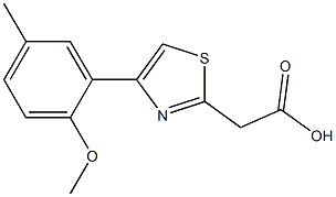 2-[4-(2-methoxy-5-methylphenyl)-1,3-thiazol-2-yl]acetic acid 구조식 이미지