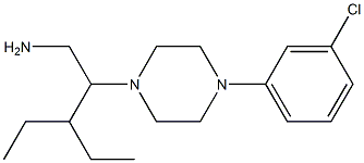 2-[4-(3-chlorophenyl)piperazin-1-yl]-3-ethylpentan-1-amine Structure