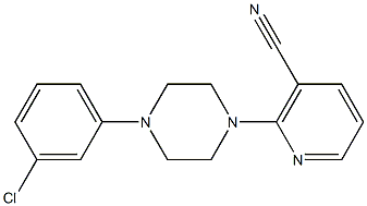 2-[4-(3-chlorophenyl)piperazin-1-yl]nicotinonitrile Structure