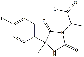 2-[4-(4-fluorophenyl)-4-methyl-2,5-dioxoimidazolidin-1-yl]propanoic acid 구조식 이미지