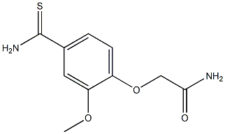 2-[4-(aminocarbonothioyl)-2-methoxyphenoxy]acetamide 구조식 이미지