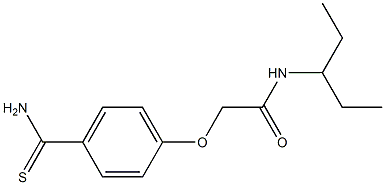 2-[4-(aminocarbonothioyl)phenoxy]-N-(1-ethylpropyl)acetamide 구조식 이미지
