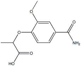 2-[4-(aminocarbonyl)-2-methoxyphenoxy]propanoic acid 구조식 이미지