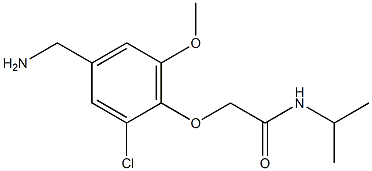 2-[4-(aminomethyl)-2-chloro-6-methoxyphenoxy]-N-(propan-2-yl)acetamide 구조식 이미지