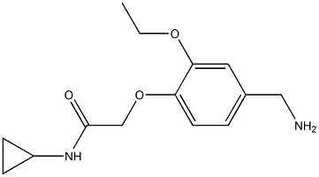 2-[4-(aminomethyl)-2-ethoxyphenoxy]-N-cyclopropylacetamide Structure