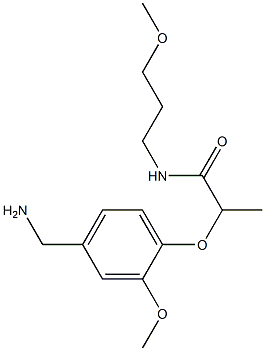 2-[4-(aminomethyl)-2-methoxyphenoxy]-N-(3-methoxypropyl)propanamide 구조식 이미지