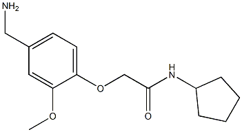 2-[4-(aminomethyl)-2-methoxyphenoxy]-N-cyclopentylacetamide Structure