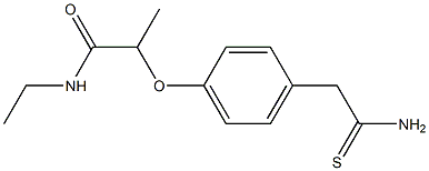2-[4-(carbamothioylmethyl)phenoxy]-N-ethylpropanamide Structure