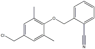 2-[4-(chloromethyl)-2,6-dimethylphenoxymethyl]benzonitrile Structure