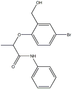 2-[4-bromo-2-(hydroxymethyl)phenoxy]-N-phenylpropanamide 구조식 이미지