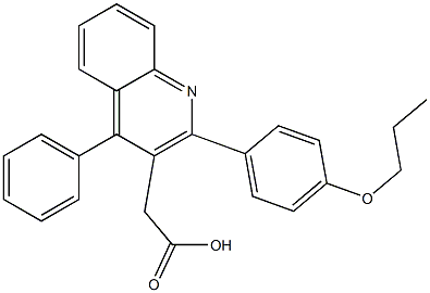 2-[4-phenyl-2-(4-propoxyphenyl)quinolin-3-yl]acetic acid 구조식 이미지