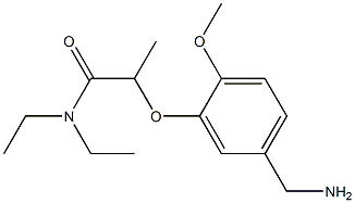 2-[5-(aminomethyl)-2-methoxyphenoxy]-N,N-diethylpropanamide 구조식 이미지