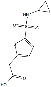 2-[5-(cyclopropylsulfamoyl)thiophen-2-yl]acetic acid Structure