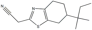 2-[6-(2-methylbutan-2-yl)-4,5,6,7-tetrahydro-1,3-benzothiazol-2-yl]acetonitrile 구조식 이미지
