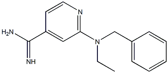 2-[benzyl(ethyl)amino]pyridine-4-carboximidamide Structure