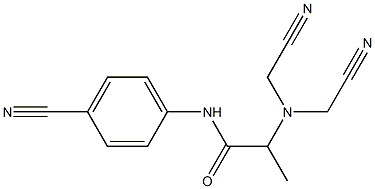 2-[bis(cyanomethyl)amino]-N-(4-cyanophenyl)propanamide Structure