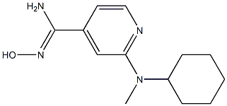 2-[cyclohexyl(methyl)amino]-N'-hydroxypyridine-4-carboximidamide Structure