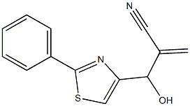 2-[hydroxy(2-phenyl-1,3-thiazol-4-yl)methyl]prop-2-enenitrile Structure