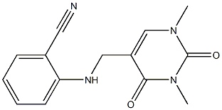 2-{[(1,3-dimethyl-2,4-dioxo-1,2,3,4-tetrahydropyrimidin-5-yl)methyl]amino}benzonitrile 구조식 이미지