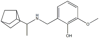 2-{[(1-{bicyclo[2.2.1]heptan-2-yl}ethyl)amino]methyl}-6-methoxyphenol 구조식 이미지