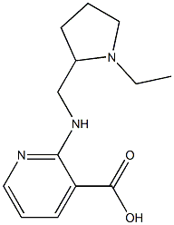 2-{[(1-ethylpyrrolidin-2-yl)methyl]amino}pyridine-3-carboxylic acid 구조식 이미지