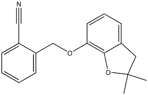 2-{[(2,2-dimethyl-2,3-dihydro-1-benzofuran-7-yl)oxy]methyl}benzonitrile 구조식 이미지
