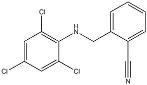 2-{[(2,4,6-trichlorophenyl)amino]methyl}benzonitrile Structure