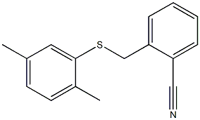 2-{[(2,5-dimethylphenyl)sulfanyl]methyl}benzonitrile 구조식 이미지