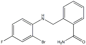 2-{[(2-bromo-4-fluorophenyl)amino]methyl}benzamide Structure