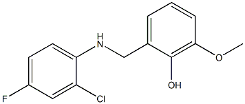 2-{[(2-chloro-4-fluorophenyl)amino]methyl}-6-methoxyphenol 구조식 이미지