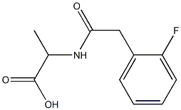 2-{[(2-fluorophenyl)acetyl]amino}propanoic acid 구조식 이미지