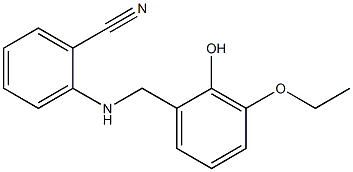 2-{[(3-ethoxy-2-hydroxyphenyl)methyl]amino}benzonitrile 구조식 이미지