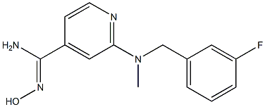 2-{[(3-fluorophenyl)methyl](methyl)amino}-N'-hydroxypyridine-4-carboximidamide 구조식 이미지