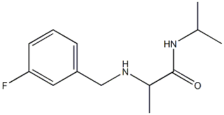 2-{[(3-fluorophenyl)methyl]amino}-N-(propan-2-yl)propanamide 구조식 이미지