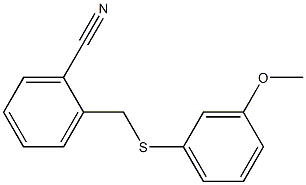 2-{[(3-methoxyphenyl)sulfanyl]methyl}benzonitrile Structure