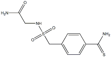 2-{[(4-carbamothioylphenyl)methane]sulfonamido}acetamide 구조식 이미지