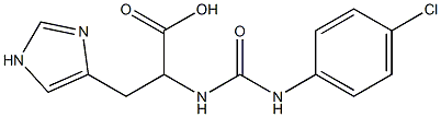 2-{[(4-chlorophenyl)carbamoyl]amino}-3-(1H-imidazol-4-yl)propanoic acid Structure
