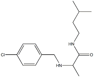 2-{[(4-chlorophenyl)methyl]amino}-N-(3-methylbutyl)propanamide 구조식 이미지