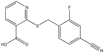 2-{[(4-cyano-2-fluorophenyl)methyl]sulfanyl}pyridine-3-carboxylic acid Structure