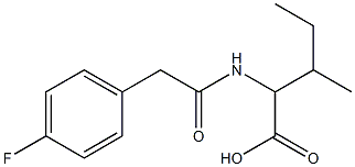 2-{[(4-fluorophenyl)acetyl]amino}-3-methylpentanoic acid 구조식 이미지