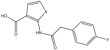 2-{[(4-fluorophenyl)acetyl]amino}thiophene-3-carboxylic acid 구조식 이미지