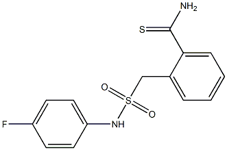 2-{[(4-fluorophenyl)sulfamoyl]methyl}benzene-1-carbothioamide 구조식 이미지