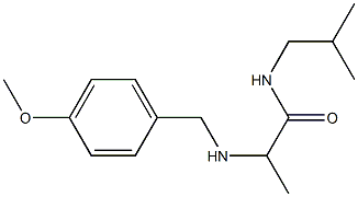 2-{[(4-methoxyphenyl)methyl]amino}-N-(2-methylpropyl)propanamide Structure