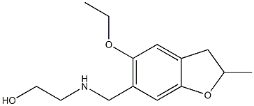 2-{[(5-ethoxy-2-methyl-2,3-dihydro-1-benzofuran-6-yl)methyl]amino}ethan-1-ol 구조식 이미지