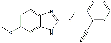 2-{[(6-methoxy-1H-1,3-benzodiazol-2-yl)sulfanyl]methyl}benzonitrile 구조식 이미지