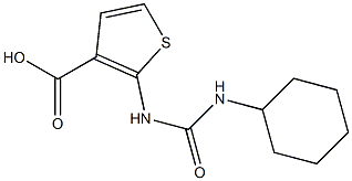 2-{[(cyclohexylamino)carbonyl]amino}thiophene-3-carboxylic acid Structure