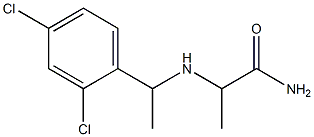 2-{[1-(2,4-dichlorophenyl)ethyl]amino}propanamide Structure