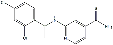 2-{[1-(2,4-dichlorophenyl)ethyl]amino}pyridine-4-carbothioamide 구조식 이미지
