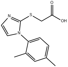 2-{[1-(2,4-dimethylphenyl)-1H-imidazol-2-yl]sulfanyl}acetic acid Structure
